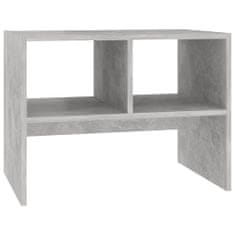 shumee Odkládací stolek betonově šedý 60 x 40 x 45 cm dřevotříska