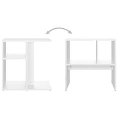 shumee Odkládací stolek bílý 50 x 30 x 50 cm dřevotříska