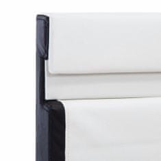 Greatstore Rám postele s LED světlem černobílý umělá kůže 150 x 200 cm