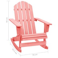 Greatstore Zahradní houpací křeslo Adirondack masivní jedlové dřevo růžové