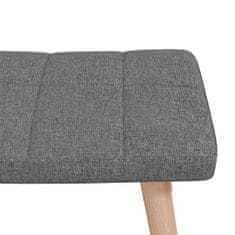 Vidaxl Houpací křeslo se stoličkou tmavě šedé textil