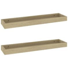 Greatstore Nástěnné police Loggia 2 ks dub 60 x 15 x 4 cm MDF