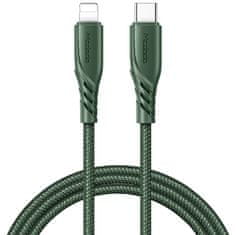 Mcdodo KABEL PRO TELEFON, POČÍTAČ, MCDODO USB-C USB TYP C, PRO IPHONE PD 20W 1,2M ZELENÝ