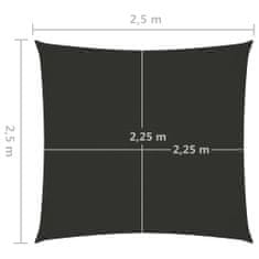 Vidaxl Stínící plachta oxfordská látka čtvercová 2,5x2,5 m antracitová