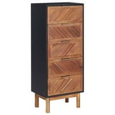 Greatstore Příborník 45 x 32 x 115 cm masivní akáciové dřevo a MDF