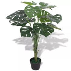 Greatstore Umělá rostlina monstera s květináčem 70 cm zelená