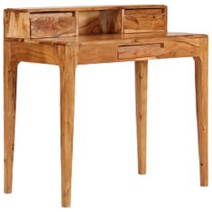 Greatstore Psací stůl se zásuvkami z masivního dřeva 88 x 50 x 90 cm