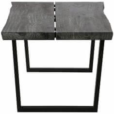 Greatstore Konferenční stolek z masivního dřeva mindi 102x56x41 cm šedý