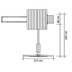 Greatstore Hřiště se skluzavkou, žebříkem a houpačkou 242x237x218 cm dřevo