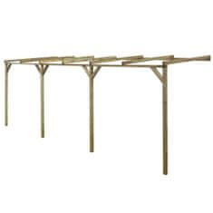 Greatstore Zahradní pergola ke zdi 2 x 6 x 2,2 cm dřevo