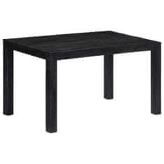 Vidaxl Jídelní stůl černý 140 x 80 x 76 cm masivní mangovníkové dřevo