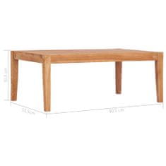 Greatstore Zahradní stůl 90,5 x 55,5 x 30,5 cm masivní teakové dřevo