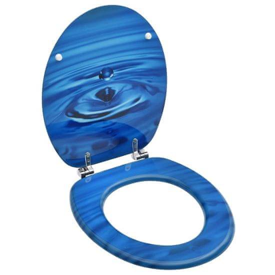Vidaxl VidaXL WC sedátko, MDF, motiv modré kapky vody
