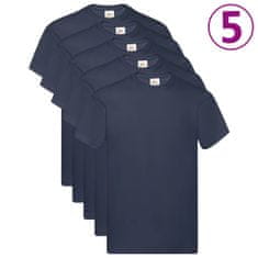 Greatstore Fruit of the Loom Originální trička 5 ks tmavě modrá 3XL bavlna