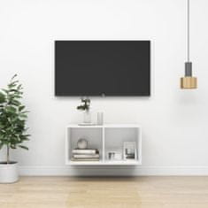 Greatstore Nástěnná TV skříňka bílá 37 x 37 x 72 cm dřevotříska