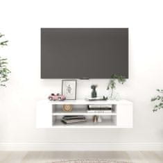 Greatstore Závěsná TV skříňka bílá 100 x 30 x 26,5 cm dřevotříska