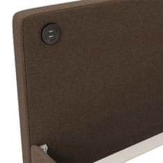 Vidaxl Denní lůžko s matrací a USB, tmavě hnědé, 90x200 cm