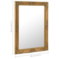 Greatstore Nástěnné zrcadlo barokní styl 60 x 80 cm zlaté