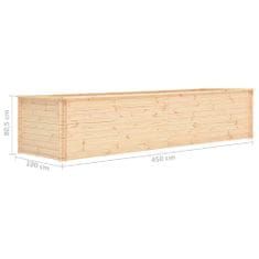 Greatstore Zahradní vyvýšený záhon 450 x 100 x 80,5 cm borovice 19 mm