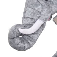 Vidaxl Stojící plyšová hračka, slon, šedý, XXL