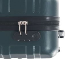 Greatstore Skořepinový kufr na kolečkách zelený ABS