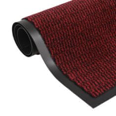 Greatstore Protiprachová obdélníková rohožka všívaná 90 x 150 cm červená