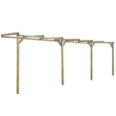 Greatstore Zahradní pergola ke zdi 2 x 6 x 2,2 cm dřevo