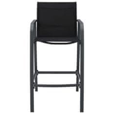 Vidaxl Zahradní barové židle 4 ks černé textilen