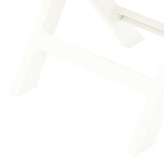 Vidaxl Skládací zahradní židle 2 ks plast bílé