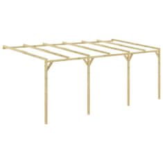 Greatstore Zahradní pergola ke zdi 6 x 3 x 2,1 cm dřevo