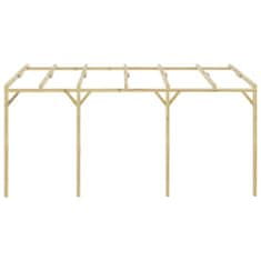 Greatstore Zahradní pergola ke zdi 5 x 3 x 2,1 cm dřevo