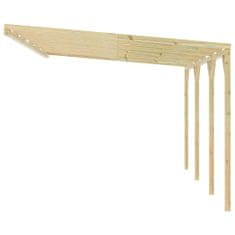 Greatstore Zahradní pergola ke zdi 5 x 3 x 2,1 cm dřevo