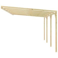 Greatstore Zahradní pergola ke zdi 6 x 3 x 2,1 cm dřevo