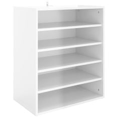 Greatstore Botník bílý s vysokým leskem 60 x 35 x 70 cm dřevotříska