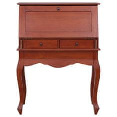 Greatstore 283841 Secretary Desk Brown 78x42x103 cm Solid Mahogany Wood