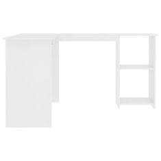 shumee Rohový psací stůl bílý 120 x 140 x 75 cm dřevotříska