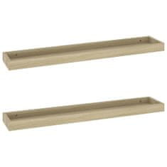 Greatstore Nástěnné police Loggia 2 ks dub 80 x 15 x 4 cm MDF