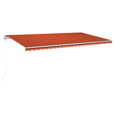 Greatstore Automatická markýza LED a senzor větru 600x300 cm oranžovohnědá