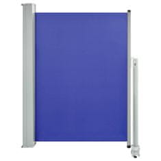 Greatstore Zatahovací boční markýza / zástěna na terasu 100 x 300 cm modrá
