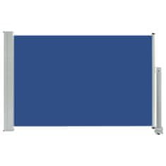 Greatstore Zatahovací boční markýza / zástěna na terasu 60 x 300 cm modrá