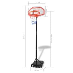 Greatstore Přenosný basketbalový koš 250 cm