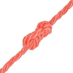 Greatstore Kroucené lano, polypropylen, 6 mm, 200 m, oranžová