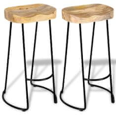 Vidaxl Barové stoličky 2 ks masivní mangovníkové dřevo