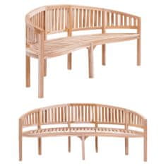 Greatstore Zahradní lavice zaoblená 200 cm masivní teak