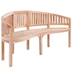 Greatstore Zahradní lavice zaoblená 200 cm masivní teak