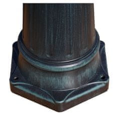 Vidaxl Zahradní lampa vysoká 3 ramena 215 cm tmavě zelená/černá hliník