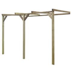 Greatstore Zahradní pergola ke zdi 2 x 3 x 2,2 cm dřevo