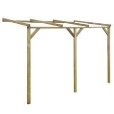 Greatstore Zahradní pergola ke zdi 2 x 3 x 2,2 cm dřevo