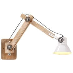 Greatstore Nástěnná lampa industriální styl bílá kulatá E27