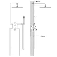 Vidaxl Sprchový systém nerezová ocel 201 černý